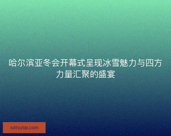 哈尔滨亚冬会开幕式呈现冰雪魅力与四方力量汇聚的盛宴 哈尔滨亚冬会开幕式呈现冰雪魅力与四方力量汇聚的盛宴
