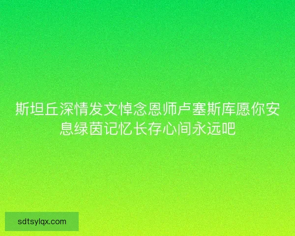 斯坦丘深情发文悼念恩师卢塞斯库愿你安息绿茵记忆长存心间永远吧