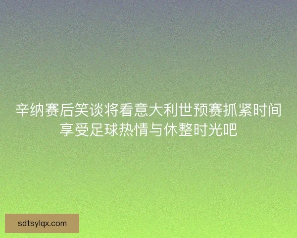 辛纳赛后笑谈将看意大利世预赛抓紧时间享受足球热情与休整时光吧